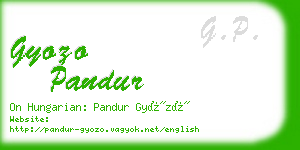 gyozo pandur business card